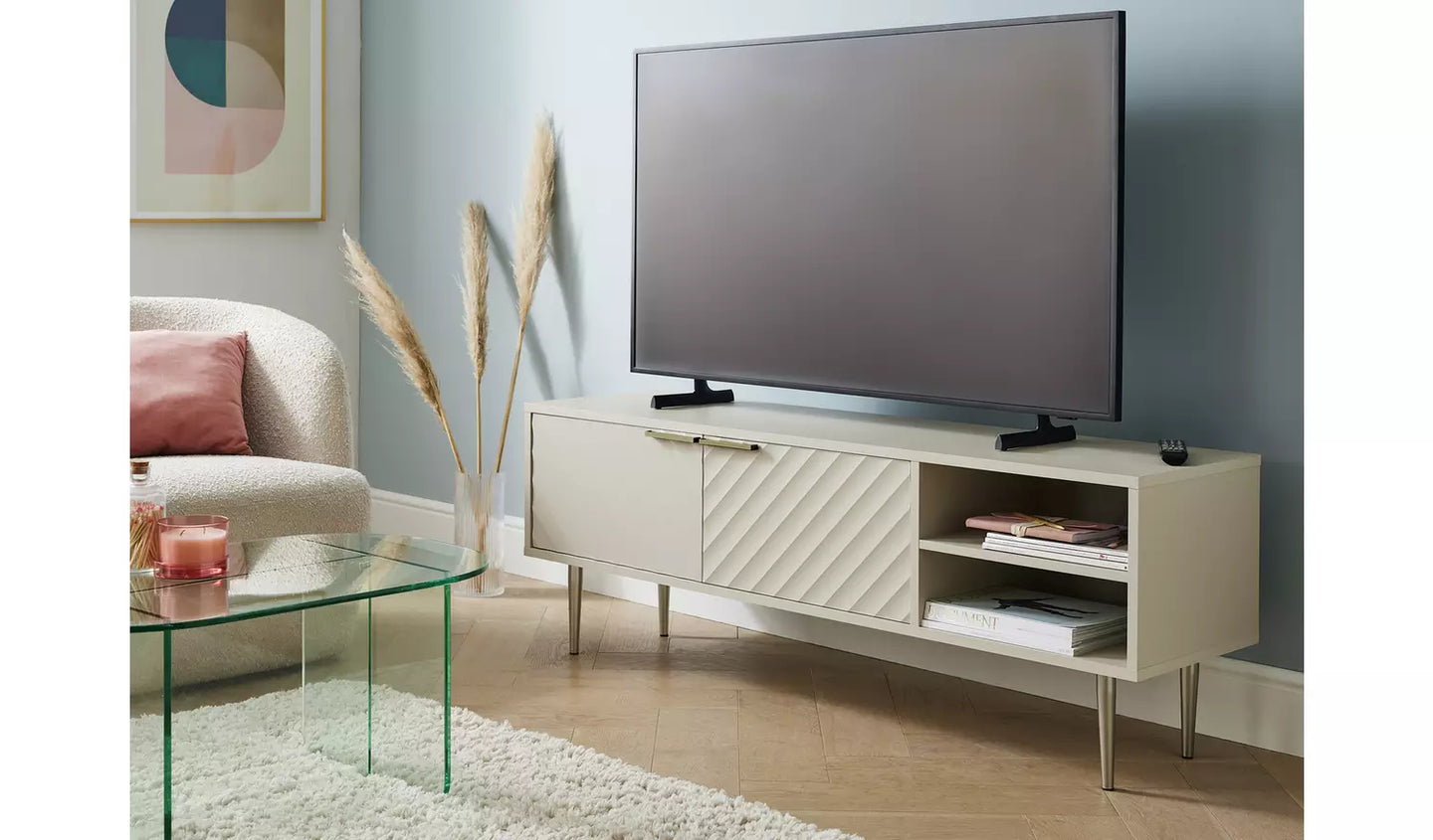 Assembled Habitat Oti 2 Door TV Unit - Champagne